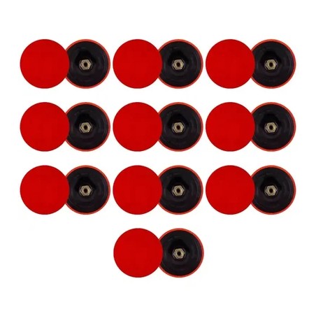 XTRA POWER 5 Inch Backing Pad with Velcro Sandpaper Set, 10 Pcs, 125 mm for Angle Grinder & Polisher | EnvMart