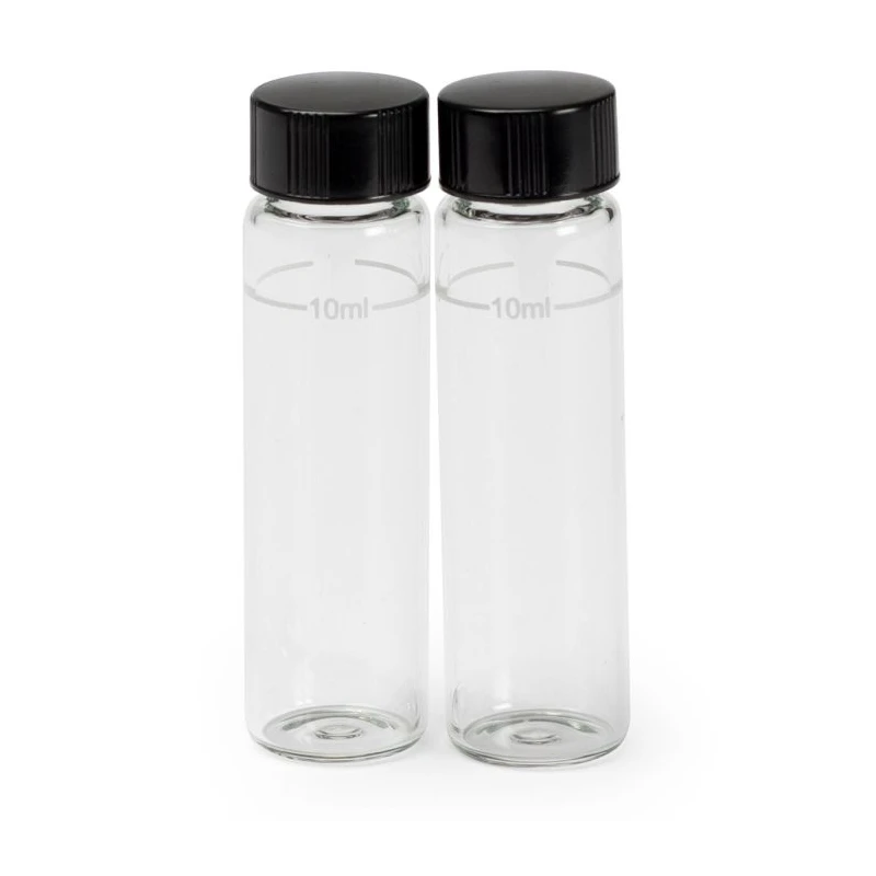 Glass Cuvettes and Caps Set for Checker HC Colorimeters, 10 ml Marked (2 Cuvettes + 2 Caps) | EnvMart