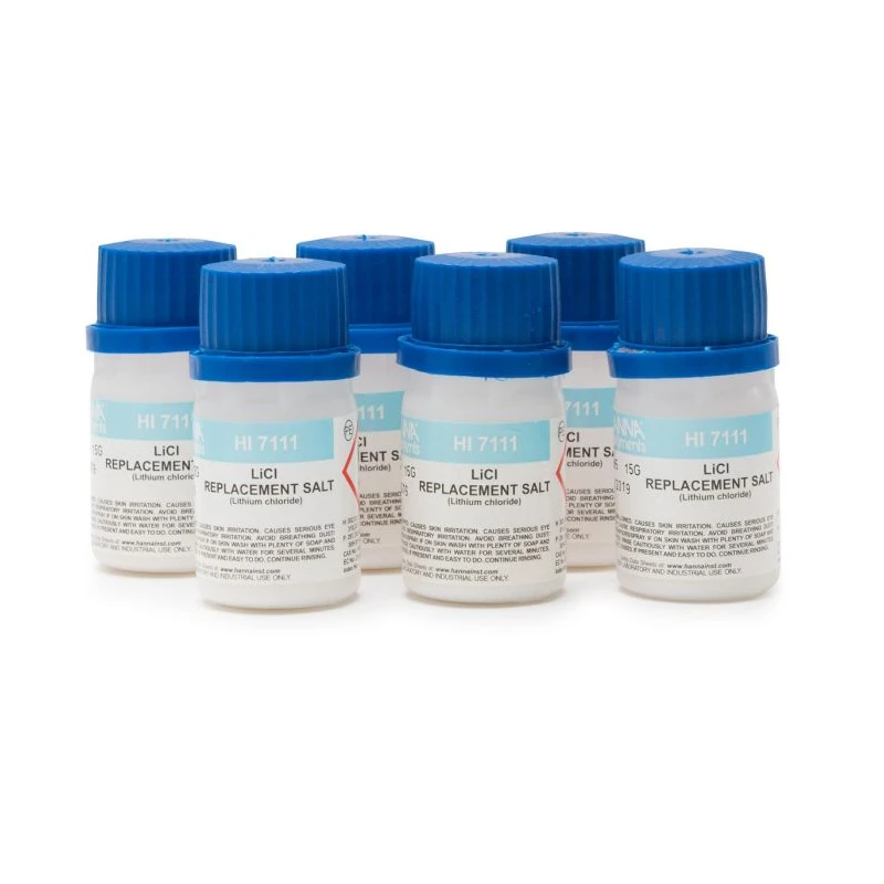 LiCl Calibration Salt for Relative Humidity, 11.1% RH, 25 Packets, for HI7102 | EnvMart