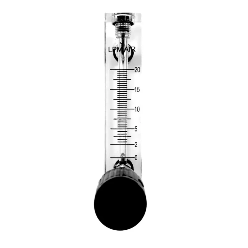 Acrylic Tube Rotameter for Air 0–20 LPM 1/4″ BSPM Control Valve | EnvMart