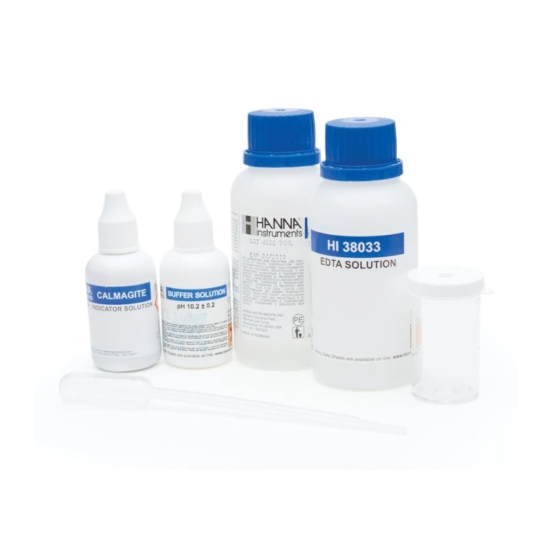 Total Hardness Test Kit HI38033, 0–30 gpg CaCO₃, 100 Tests, EDTA Titration | EnvMart