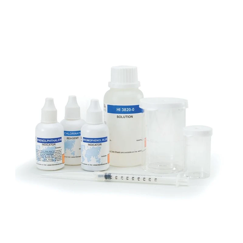 Acidity Chemical Test Kit HI3820, Manual Titration, 110 Tests, 0–500 mg/L CaCO₃ | EnvMart