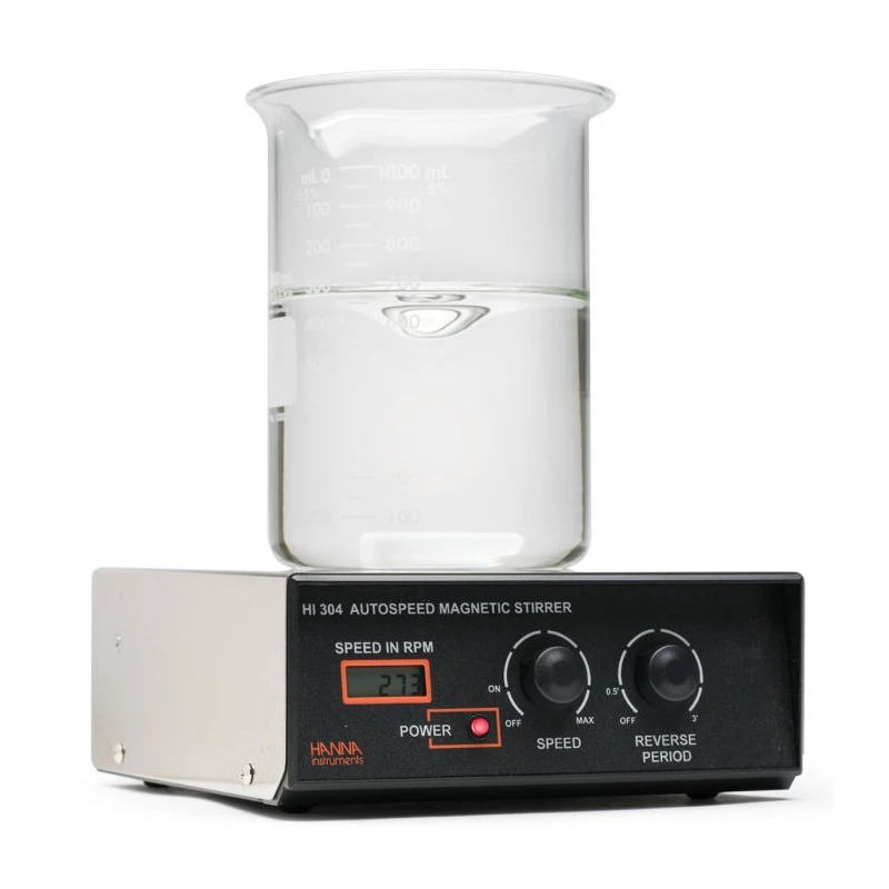 HI304N-1 Auto-Reverse Stainless Steel Magnetic Stirrer, 2.5L, 100–1000 RPM, Tachometer | EnvMart