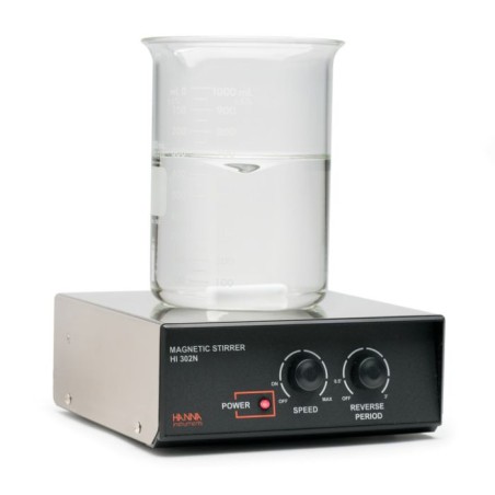 HI302N-1 Auto-Reverse Stainless Steel Mini Magnetic Stirrer, 2.5L, 100–1000 RPM | EnvMart