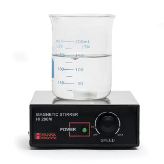Stainless Steel Magnetic Mini-Stirrer HI200M, Adjustable 100–1000 RPM, Compact Lab Mixer | EnvMart