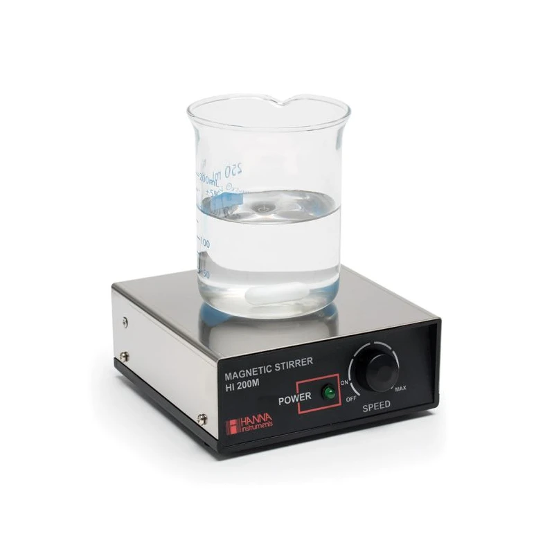 Stainless Steel Magnetic Mini-Stirrer HI200M, Adjustable 100–1000 RPM, Compact Lab Mixer | EnvMart