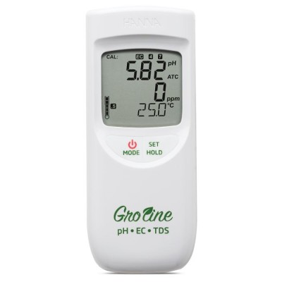 GroLine HI9814 Hydroponics Waterproof pH/EC/TDS/Temp Meter | IP67, ±0.02 pH | EnvMart