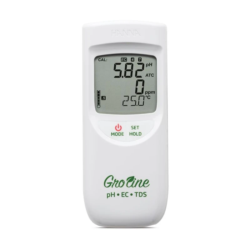 GroLine HI9814 Hydroponics Waterproof pH/EC/TDS/Temp Meter | IP67, ±0.02 pH | EnvMart