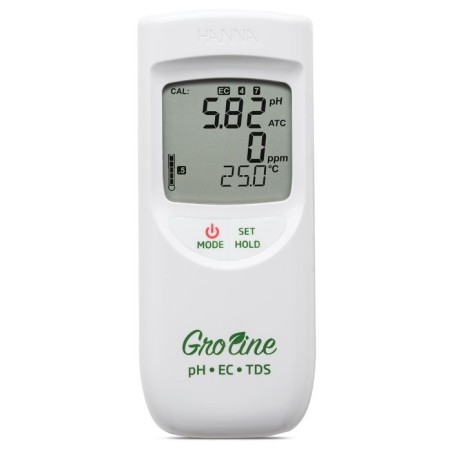 GroLine HI9814 Hydroponics Waterproof pH/EC/TDS/Temp Meter | IP67, ±0.02 pH | EnvMart