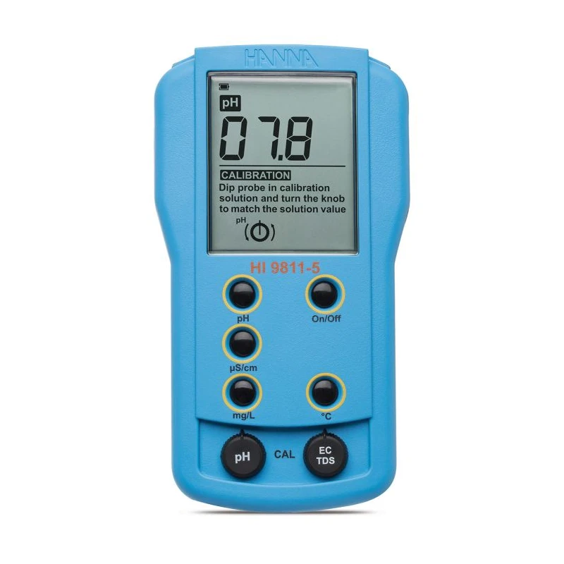 Hanna HI9811-51 Portable pH/EC/TDS/Temperature Meter, EC 0–6000 µS/cm, TDS 0–3000 ppm | EnvMart