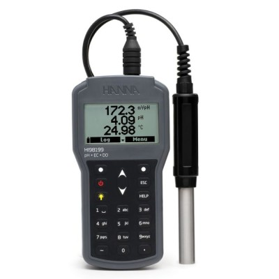 Hanna Instruments HI98199 Multiparameter pH/EC/DO Waterproof Meter, USB-C, IP67 | EnvMart