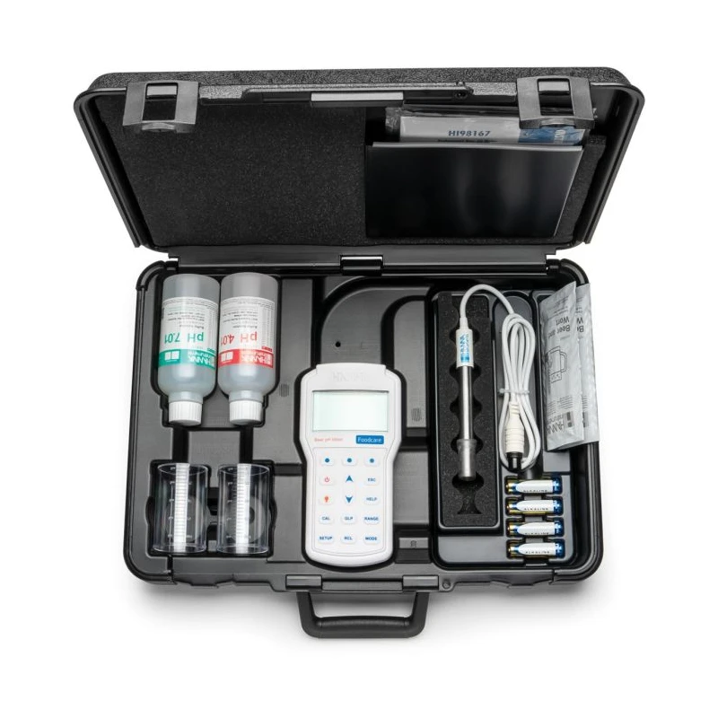 Professional Portable Beer pH Meter HI98167, IP67, FC2143 Electrode, USB Logging | EnvMart