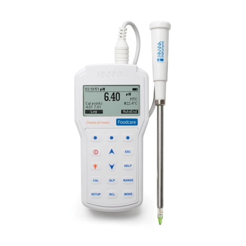 HI98165 Professional Portable Cheese pH Meter, IP67, ±0.1 pH, Temp Compensation | EnvMart