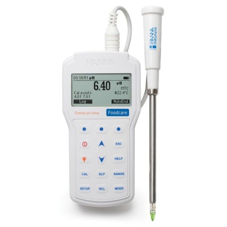 HI98165 Professional Portable Cheese pH Meter, IP67, ±0.1 pH, Temp Compensation | EnvMart