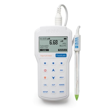 Hanna HI98164 Professional Yogurt pH Meter, IP67, Foodcare, FC2133 Electrode | EnvMart