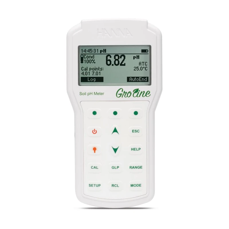 GroLine HI98168 Professional Portable Soil pH Meter, Waterproof, USB, IP67 | EnvMart