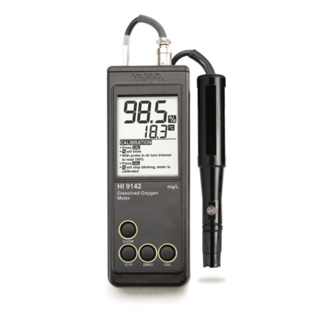 HI9142 Portable Dissolved Oxygen Meter, Waterproof, Polarographic, 0.0–19.9 mg/L Range | EnvMart