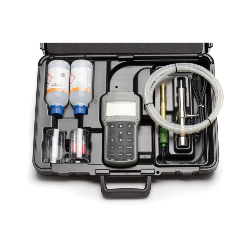 Ultra Pure Water EC/Resistivity Portable Meter HI98197, 0.001 µS/cm, Four-Ring Probe | EnvMart