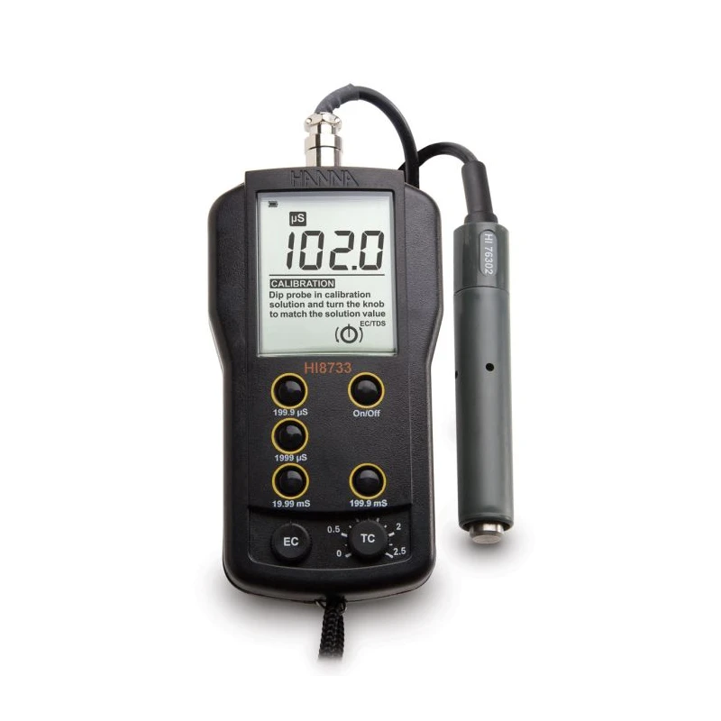 Multi-range EC Meter HI8733, Four Modes, ATC, Portable Conductivity Meter | EnvMart