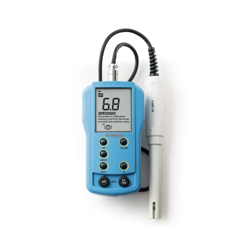 HI9812-51 Portable pH/EC/TDS/Temperature Meter, EC 0-1990 µS/cm, TDS 0-1990 ppm, 0-14 pH | EnvMart