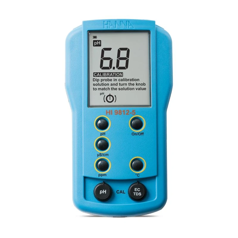 HI9812-51 Portable pH/EC/TDS/Temperature Meter, EC 0-1990 µS/cm, TDS 0-1990 ppm, 0-14 pH | EnvMart