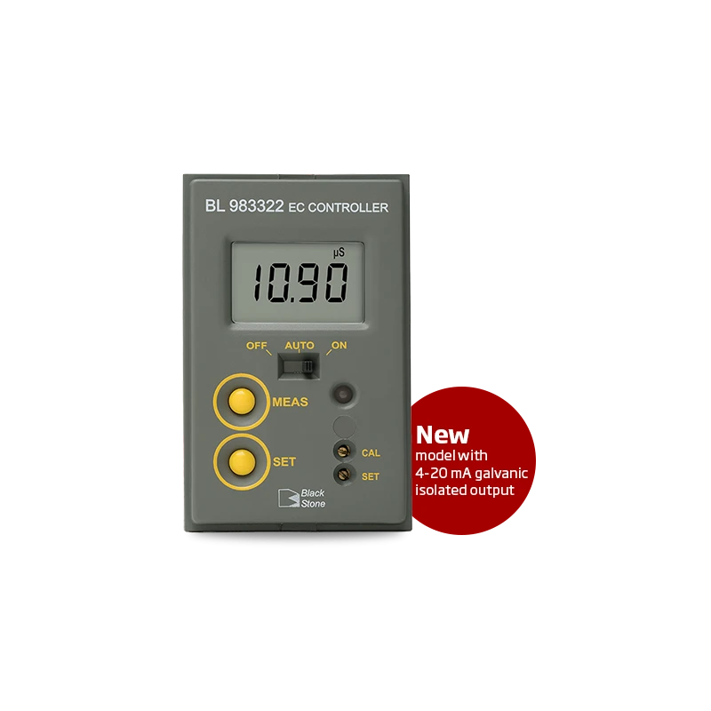 Conductivity Controller 0.00 to 19.99 μS/cm, 230VAC, Auto/Manual Dosing, Panel Mount | EnvMart