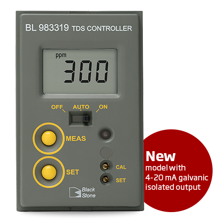 Mini TDS Controller BL983319-2, 0–1999 ppm, 230VAC, Analog Output | EnvMart
