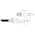 In-line Conductivity Probe HI7639-3m with Pt100 Sensor, 3m Cable | EnvMart