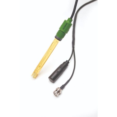 AmpHel pH Electrode with Replaceable Battery, PEI Body, Cloth Junction, 5m Cable | EnvMart