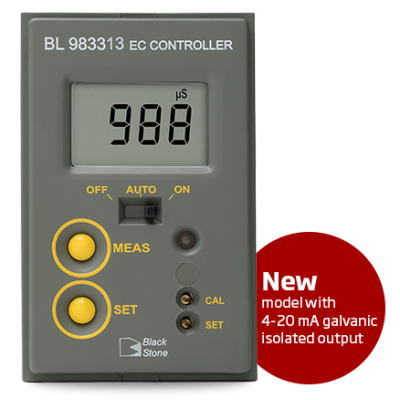 Mini Conductivity Controller BL983313-2, 0-1999 µS/cm, 230VAC, 4-20 mA Output | EnvMart