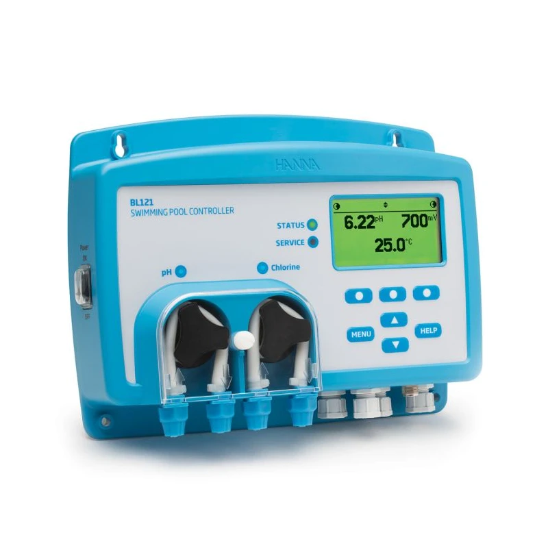 Swimming Pool Controller BL120, Built-in Dosing Pumps, pH/ORP/Temp, 100–240 VAC | EnvMart