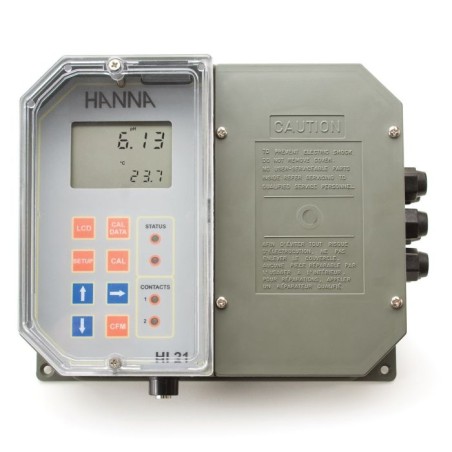 Hanna HI21211 Wall Mounted pH Controller Dual Setpoint Industrial Microprocessor | EnvMart