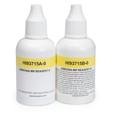 Hanna HI93715-01 Ammonia Medium Range Reagents 100 Tests Nessler Method | EnvMart