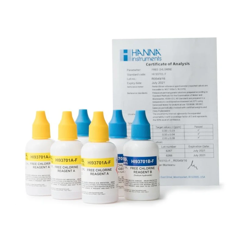 Free Chlorine Liquid Reagents HI93701-F DPD Method 300 Tests | EnvMart