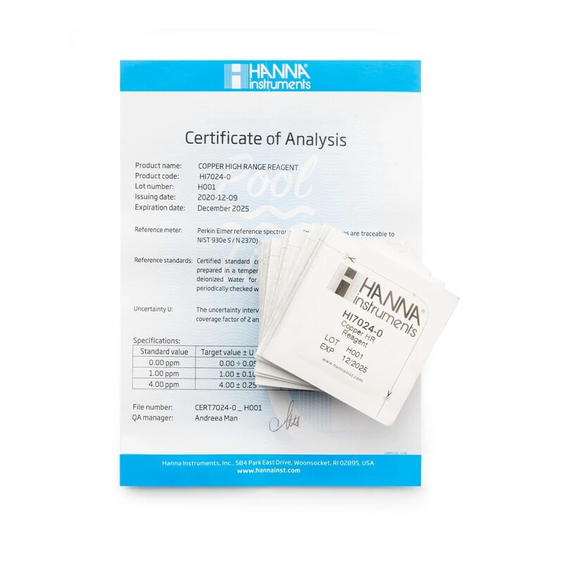High Range Copper Checker Reagents HI7024-25 | Pool Line | Accurate Water Test | EnvMart