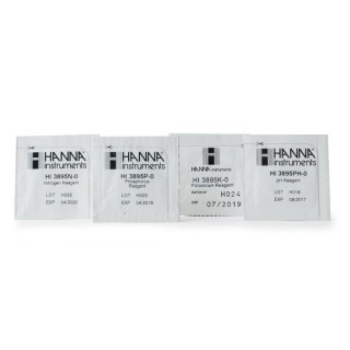 HI3895-010 Quick Soil Test Kit Replacement Reagents, Nitrogen, Phosphorus, pH, Potassium, 40 Packets | EnvMart