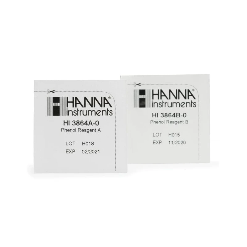 Phenols Test Kit Replacement Reagents HI3864-100, 100 Tests, Colorimetric Aminoantipyrine Method | EnvMart