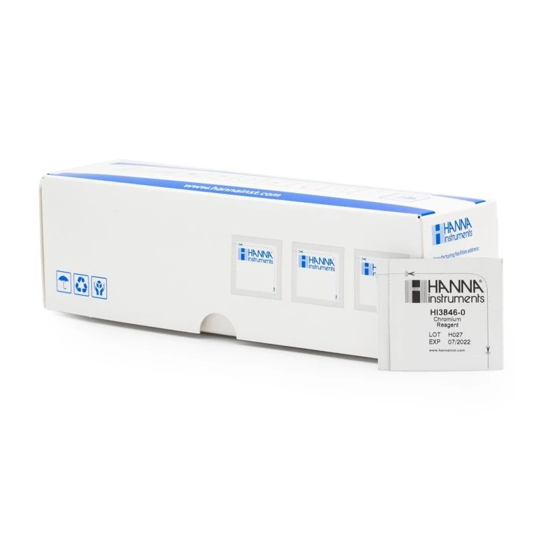 Chromium Test Kit Replacement Reagents HI3846-100, 100 Tests, Diphenylcarbohydrazide | EnvMart