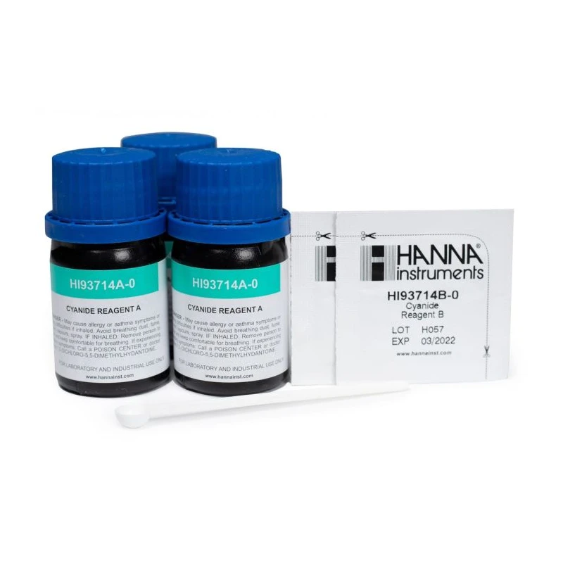 Hanna HI93714-01 Cyanide Reagents, 100 Tests, Colorimetric Water Analysis | EnvMart