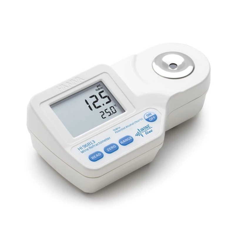 HI96813 Digital Refractometer for % Brix and Potential Alcohol Analysis | Laboratory Wine, Must & Juice Instrument EnvMart