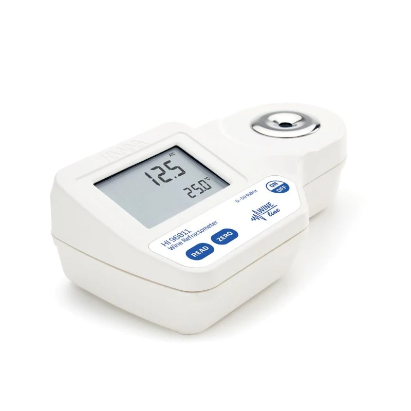 Digital Refractometer HI96811 for Sugar (% Brix) in Wine, Juice, Must | EnvMart