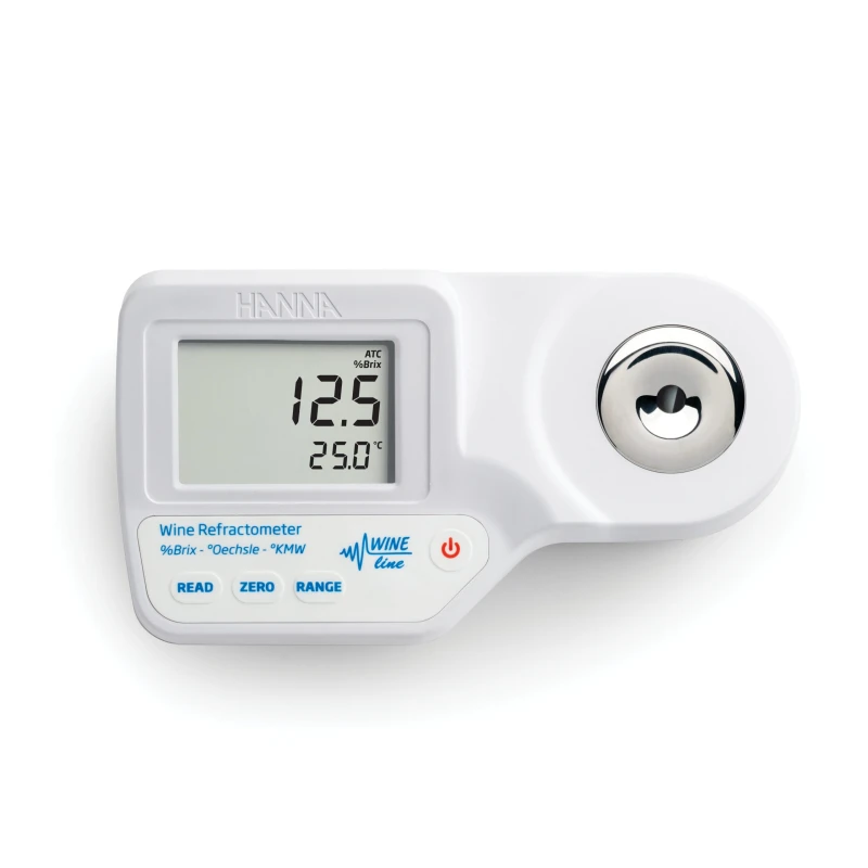Hanna Instruments HI96814 Digital Sucrose Refractometer for Wine & Grape Products Brix Oechsle KMW | EnvMart