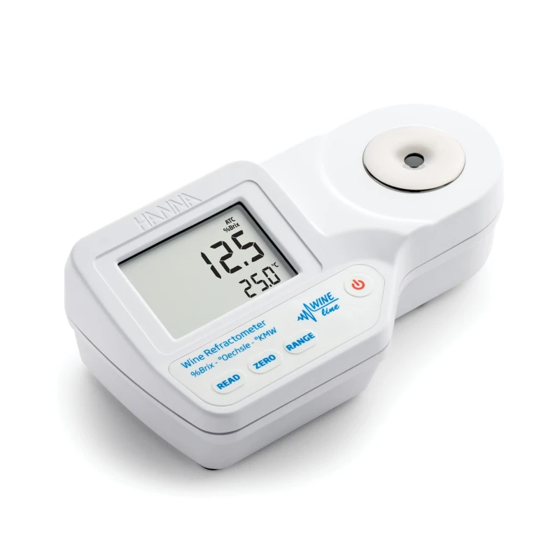 Hanna Instruments HI96814 Digital Sucrose Refractometer for Wine & Grape Products Brix Oechsle KMW | EnvMart
