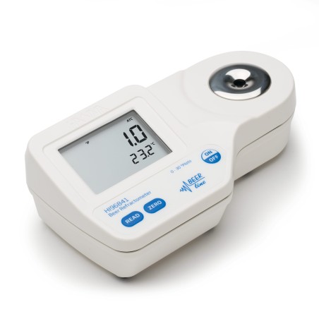 Digital Beer Refractometer HI96841, 0–30 °Plato, Automatic Temp Compensation | EnvMart