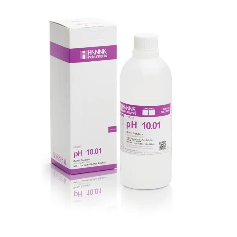 Hanna HI7010L pH 10.01 Calibration Solution 500 mL, ±0.01 pH Accuracy | EnvMart