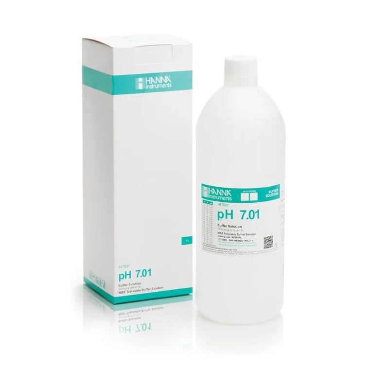Hanna Instruments HI7007/1L pH 7.01 Calibration Solution, Green, 1 L, ±0.01 pH Accuracy | EnvMart