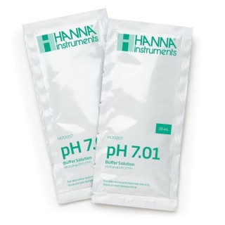 Hanna Instruments HI70007P pH 7.01 Calibration Buffer Sachets 25 x 20 mL ±0.01 pH Accuracy | EnvMart