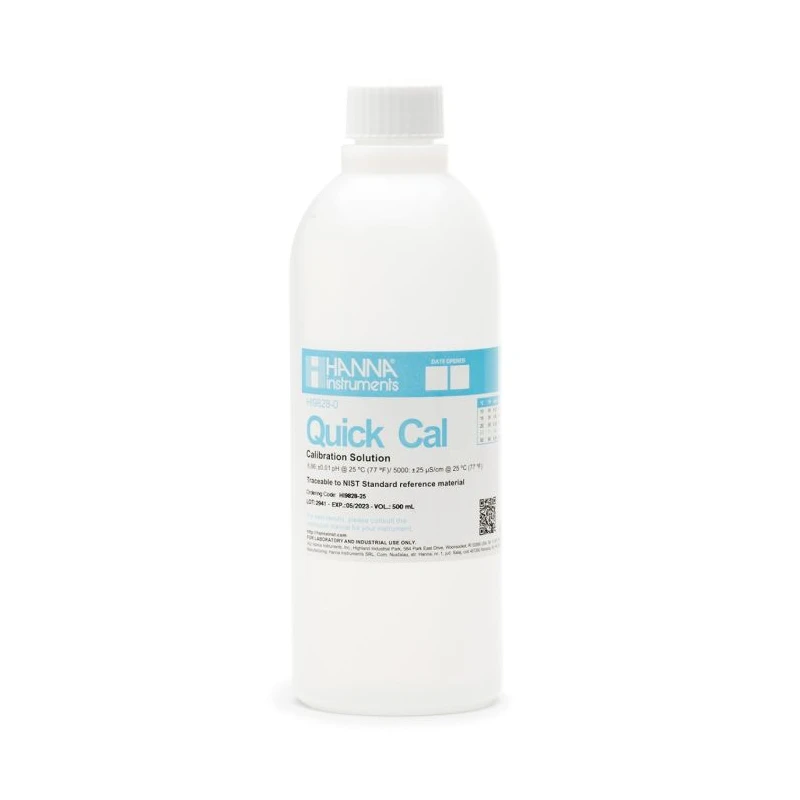 Hanna HI9828-25 Quick Calibration Solution 500 mL for pH and Conductivity | EnvMart