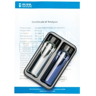 Marine Alkalinity Checker HC Calibration Check Set HI772-11, Certificate, 20×20 mL Sachets | EnvMart