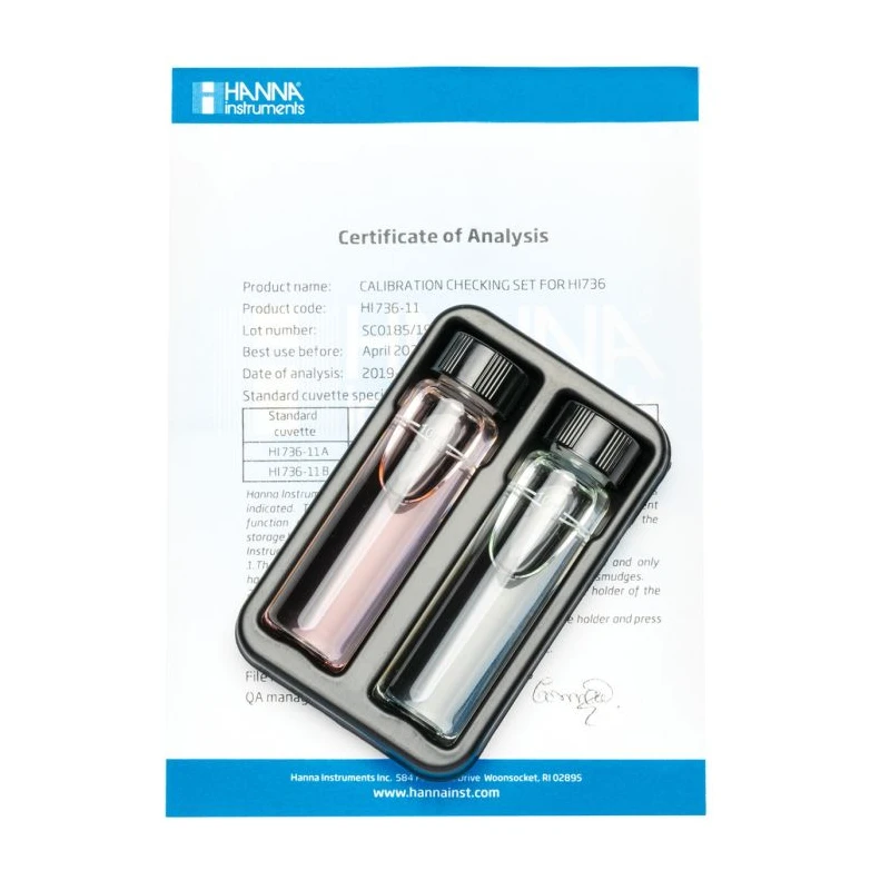 HI736-11 Phosphorus Ultra Low-Range Checker HC Calibration Check Set | Certificate of Analysis | EnvMart